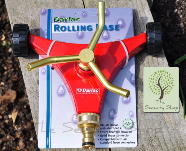 Darlac Hosepipe 3 Arm Lawn Sprinkler with Rolling Baser - Image 3