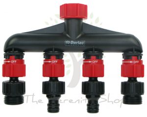 Darlac Hosepipe 4 Way Plastic Connector Manifold Tap