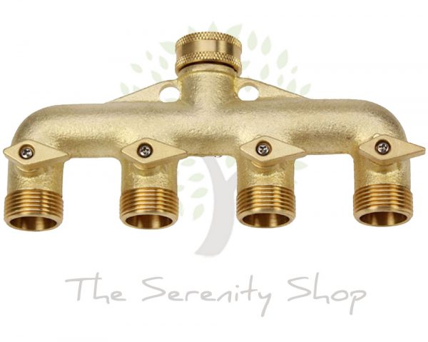 Darlac Hosepipe 4 Way Brass Y Connector Manifold Tap