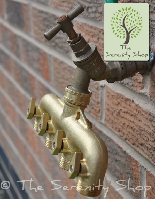 Darlac Hosepipe 4 Way Brass Y Connector Manifold Tap - Image 5